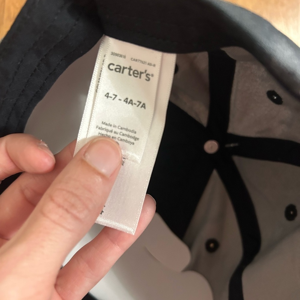 Kids Carters Gray and Black Tie-Dye Cap - Picture 5 of 6